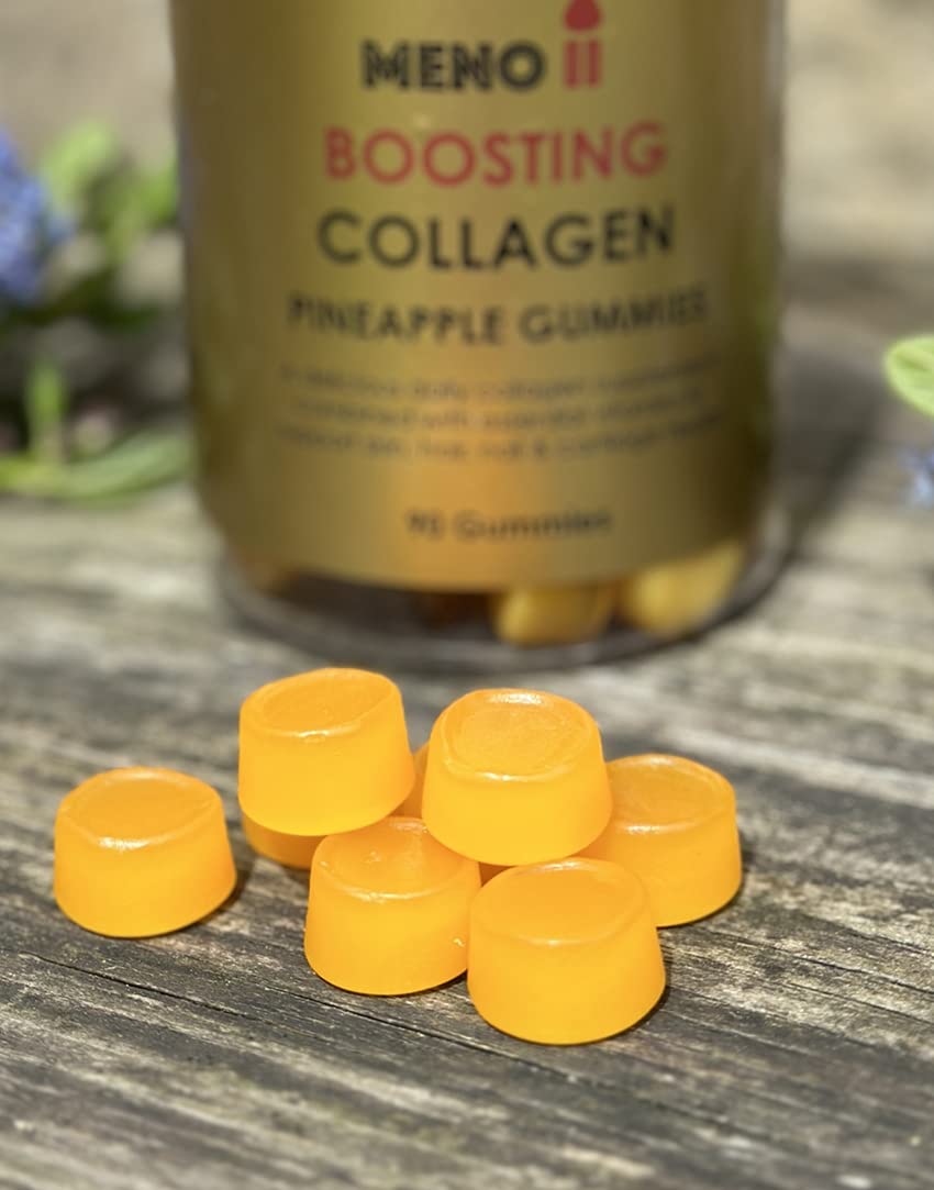 Meno® Boosting Collagen Natural Pineapple 90 Gummies Meno II uk supplements