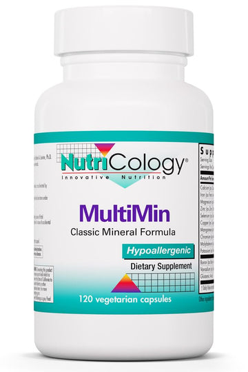 NutriCology MultiMin - Essential Mineral Blend with Macro Trace & Ultra Trace Minerals - Supports Mineral Balance Absorption & Cellular Function - 120 Servings - 120 Vegetarian Capsules Allergy Research Group uk supplements