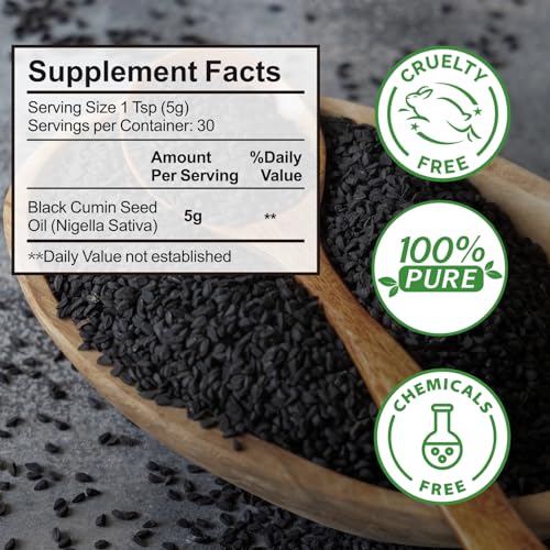 2 Pack Black Seed Oil, Organic Cold Pressed Unrefined Black Seed Oil, Pure Natural Black BDBFZCFP uk supplements