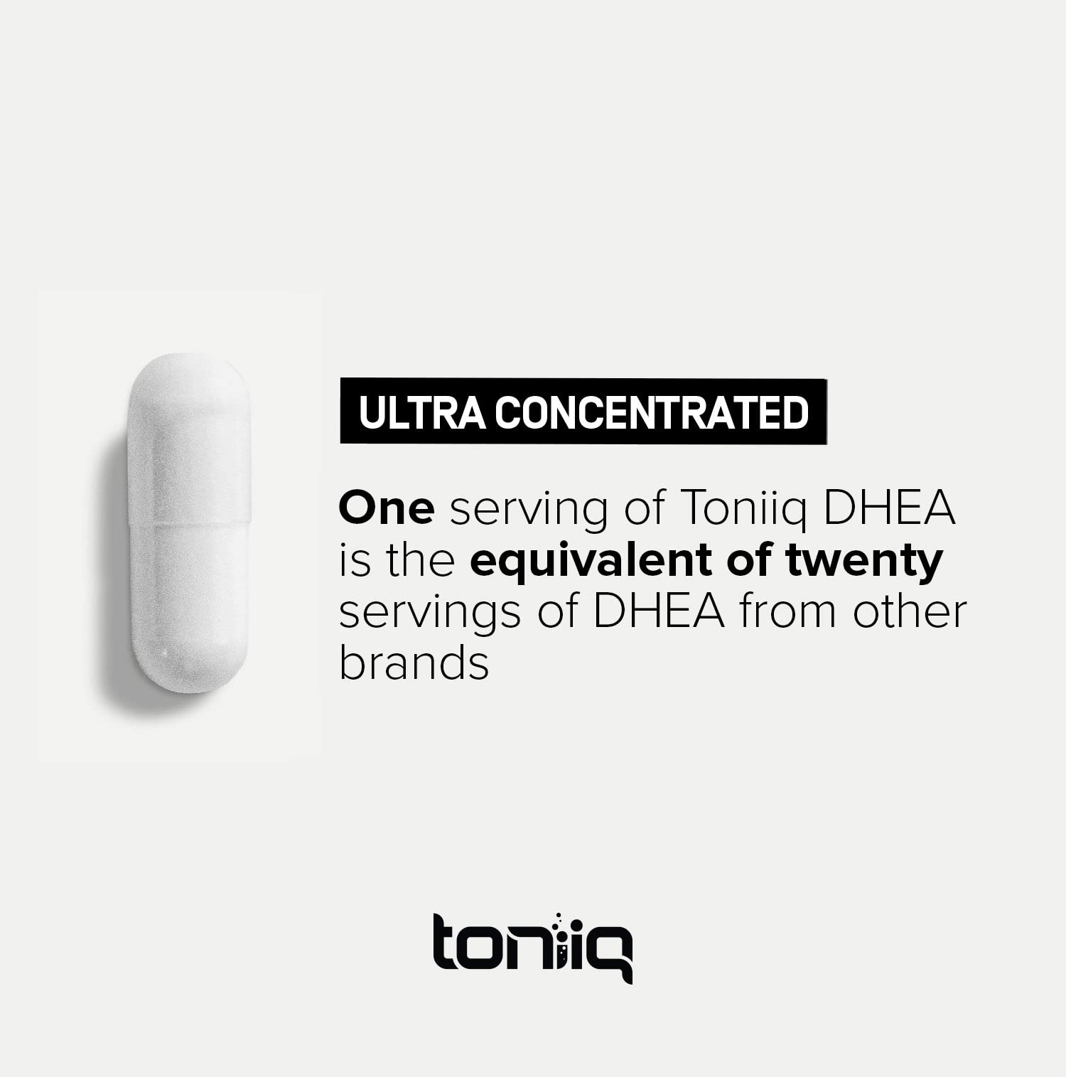 Toniiq Ultra High Strength DHEA 100mg Supplement for Men - 99%+ Highly Purified and Bioavailable Micronized DHEA Supplement for Women and Men - DHEA 100 mg - 180 Capsules Toniiq uk supplements