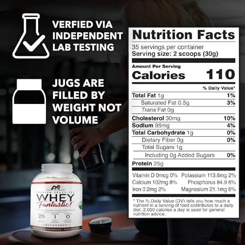 Whey Fantastic - Unflavored - 100% Natural Grass Fed Whey Protein Powder - Unique 3 Fantastic Nutrition uk supplements