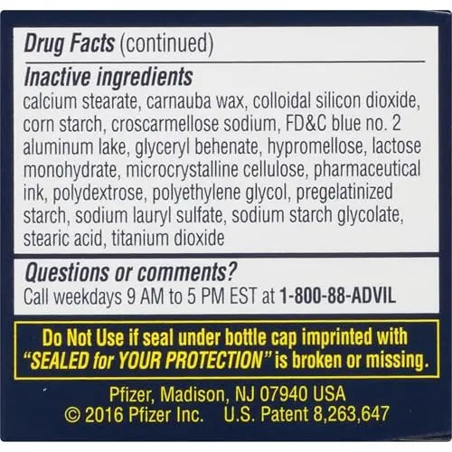 Advil PM Pain Reliever and Nighttime Sleep Aid, Pain Medicine with Ibuprofen for Pain Relief and Diphenhydramine Citrate for a Sleep Aid - 40 Coated Caplets Advil uk supplements