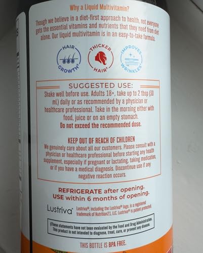 MaryRuth's Liquid Multivitamin+Hair Growth | Clinically Tested for Thicker Hair & Facial Wrinkles in Women | Biotin 10000mcg | Lustriva Hair Growth Supplement | MaryRuth Organics uk supplements