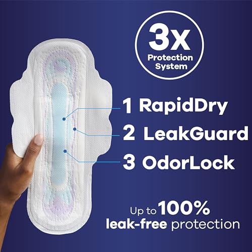 Always Ultra Thin Feminine Pads with Wings for Women, Size 4, Overnight Absorbency, Unscented Always uk supplements