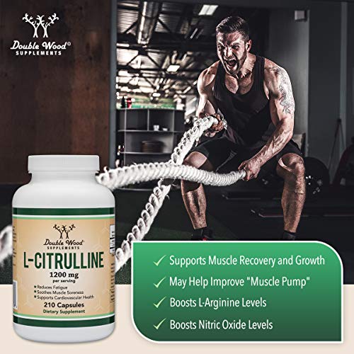 L Citrulline Capsules 1,200mg Per Serving, 210 Count (L-Citrulline Increases Levels Double Wood Supplements uk supplements