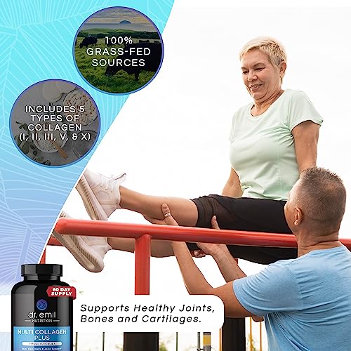 DR EMIL NUTRITION Multi Collagen Pills - 180 Capsules - Collagen Supplements to Support DR EMIL NUTRITION uk supplements
