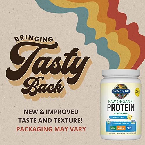 Garden of Life Organic Vegan Vanilla Protein Powder 22g Complete Plant Based Raw Protein Garden of Life uk supplements