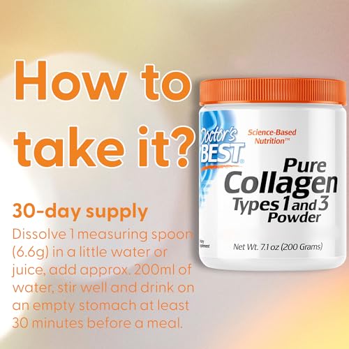 Doctor's Best, Pure Collagen Type 1 and 3 (Collagen Type 1 and 3), 200g Powder Doctor's BEST uk supplements