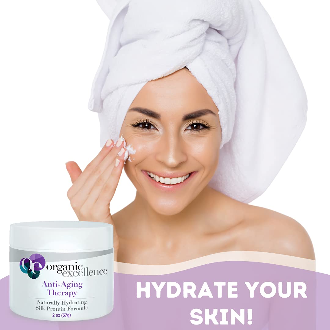 Organic Excellence Organic Moisturizer Face Cream, All Natural Face Moisturizer with Silk Protein to Hydrate, Nourish Protect Skin and Promote Collagen Production Non-Toxic & Fragrance-Free 2 oz Organic Excellence uk supplements