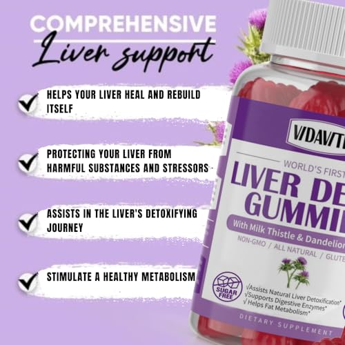 VIDAVITE Sugar-Free Liver Cleanse Detox & Repair Gummies — 1500mg Silymarin Milk VIDAVITE uk supplements