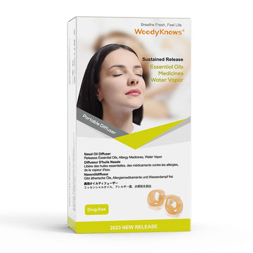 WoodyKnows Nasal Oil Diffuser, New Model │ Invisible Personal Aromatherapy WoodyKnows uk supplements