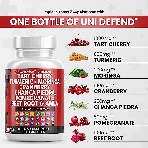 Tart Cherry Extract Capsules 20,000mg with Turmeric 8000mg Moringa Clean Nutraceuticals uk supplements