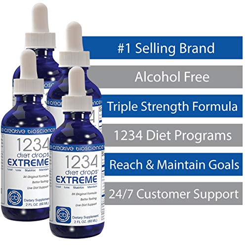Creative Bioscience 1234 Diet Drops Extreme, 2 Fl Oz (4 Pack) Creative Bioscience uk supplements