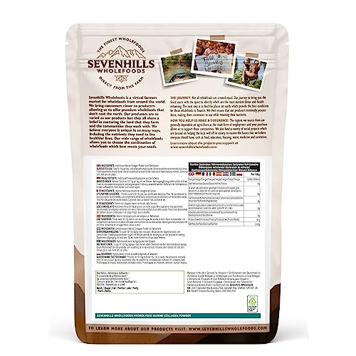 Sevenhills Wholefoods Hydrolysed Marine Collagen Powder 300g, from Switzerland, 100% Pure Unflavoured Protein Peptides Sevenhills Wholefoods uk supplements