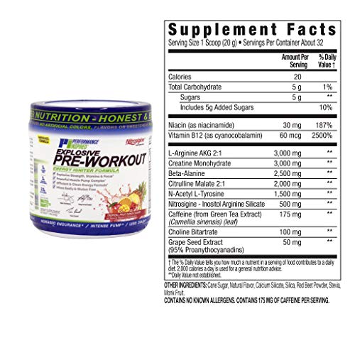 PERFORMANCE INSPIRED Nutrition Pre-Workout Powder - Contains Citrulline - Nitrosigine PERFORMANCE INSPIRED uk supplements