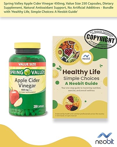 Spring Valley Apple Cider Vinegar 450mg, Value Size 250 Capsules, Dietary Supplement Neobit uk supplements