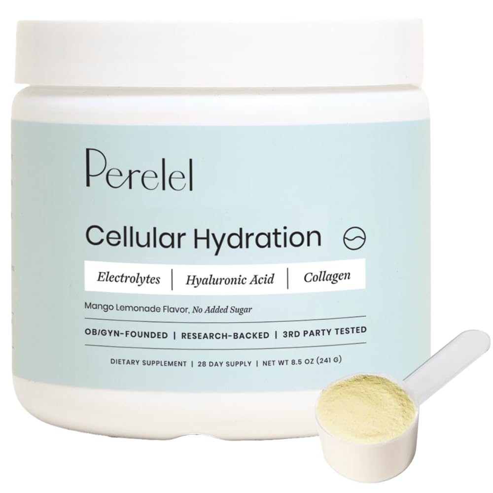 Perelel Hydration Powder, Electrolyte Supplement with Collagen & Hyaluronic Acid, Mango Lemonade Flavor, Soy & Gluten Free, Non GMO, No Added Sugar, 28 Servings Perelel uk supplements