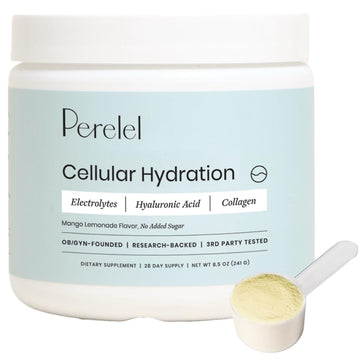 Perelel Hydration Powder, Electrolyte Supplement with Collagen & Hyaluronic Acid, Mango Lemonade Flavor, Soy & Gluten Free, Non GMO, No Added Sugar, 28 Servings Perelel uk supplements