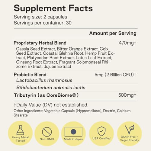 NOOCI NOO Gut, Gut + Skin: 3-in-1 Gut Health Supplement with Herbs, Probiotic & Postbiotic, Digestive Support for Bloating & Constipation, 60 Vegan Capsules NOOCI uk supplements