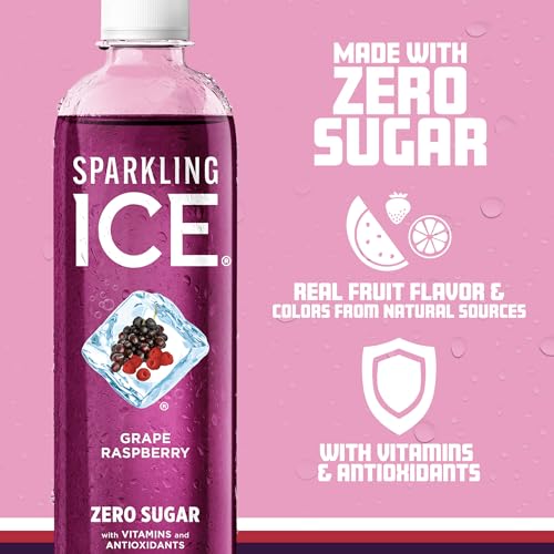 Sparkling Ice, Grape Raspberry Sparkling Water, Zero Sugar Flavored Water, with Vitamins Sparkling ICE uk supplements