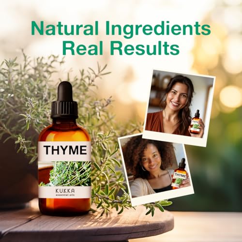 Kukka Thyme Essential Oil for Hair Thyme Oil for Skin - 100% Natural Thyme Essential Oil for Diffuser KUKKA essential oils uk supplements