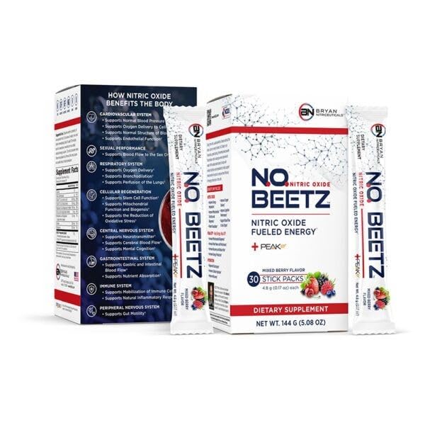 Bryan Nitriceuticals N.O. Beetz Nitric Oxide Fueled Energy Boost Supplement, Hydration & Cellular Energy Production Enhancer, Blend of Vitamins and Minerals (30 Servings) Bryan Nitriceuticals uk supplements