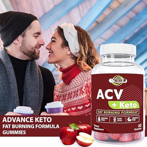 60 Counts Keto ACV Gummies Advanced Formula - Diet Gummies for Women & Men Sukol uk supplements