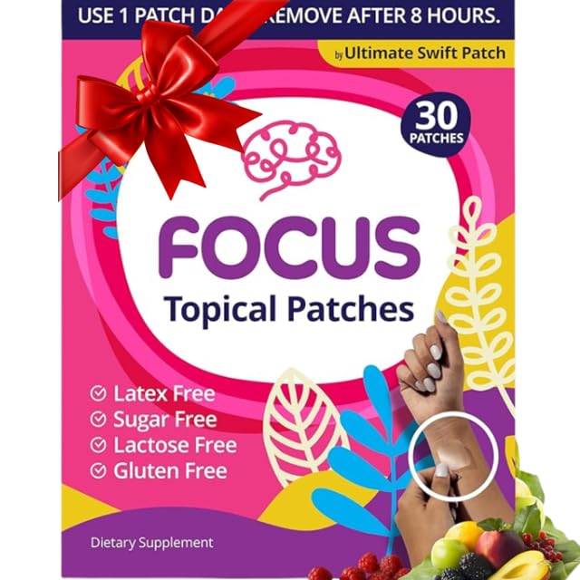 Swift Patch Focus Patch for Adults (30 Day Supply) + Proprietary Blend (Men and Women) - Help Kids and Adults Focus with Patches 22 Ingredients with Proprietary Formula Ultimate Swift Patch uk supplements