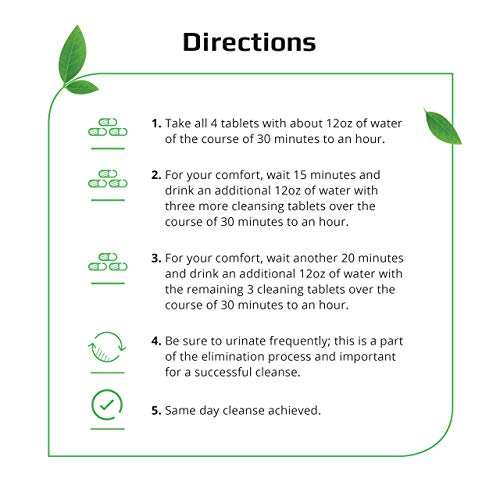 Herbal Clean - QTabs Same-Day Detox, Portable and Discreet, 10 Tablets Herbal Clean uk supplements