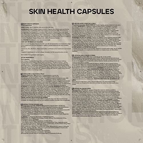 Bulk Skin Health Supplement Capsules, Collagen, Vitamin C, Iodine, Pack of 120 Bulk uk supplements