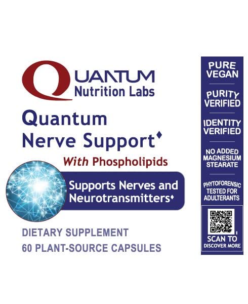 Quantum Nutrition Labs Nerve Support - Nerve Health Supplements, Brain Supplements, Nootropic with Rhodiola Rosea, Brain & Nerve Health - 60 Vegetarian Capsules Quantum Nutrition uk supplements