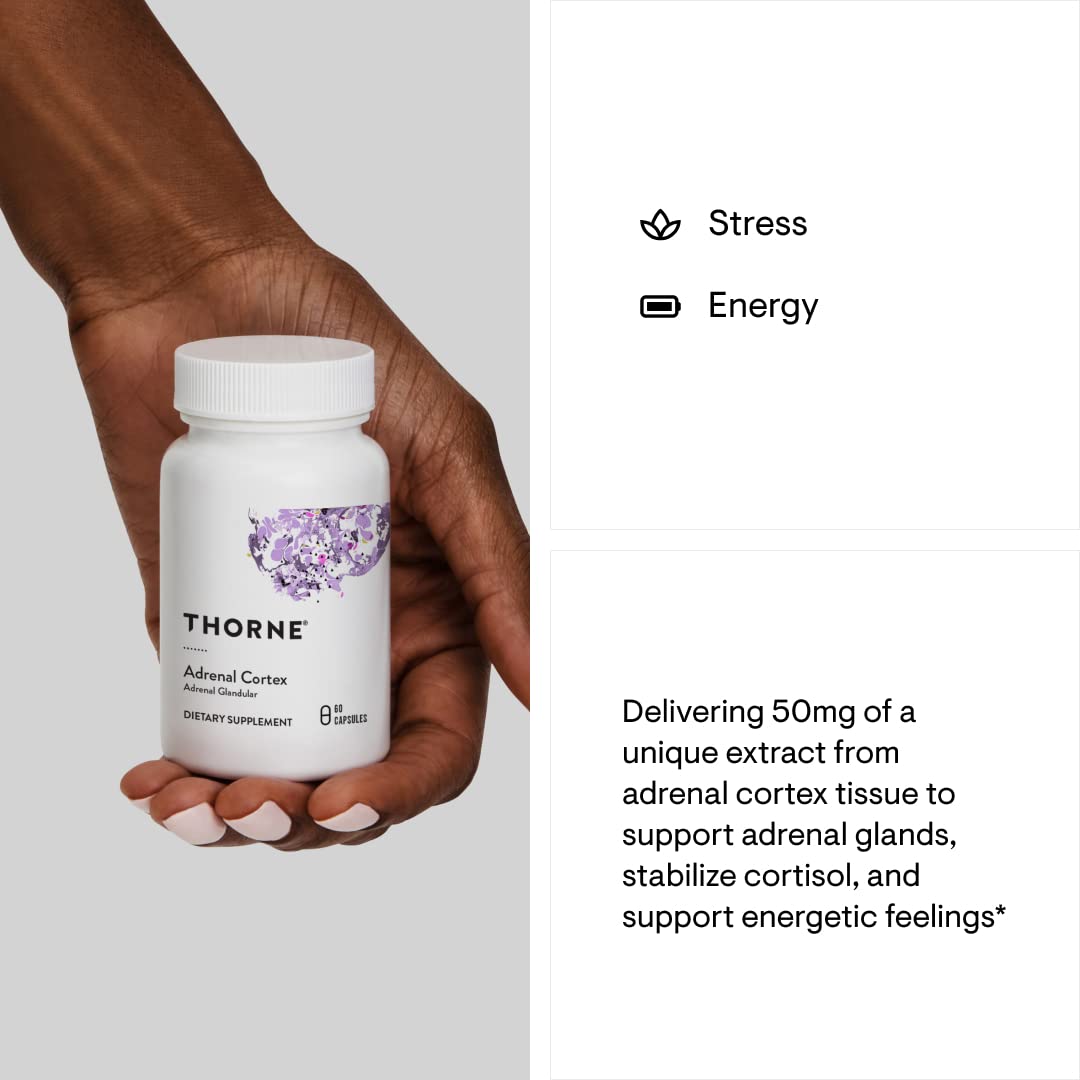 THORNE Adrenal Cortex - Bovine Adrenal Cortex Supplement for Cortisol Management THORNE uk supplements