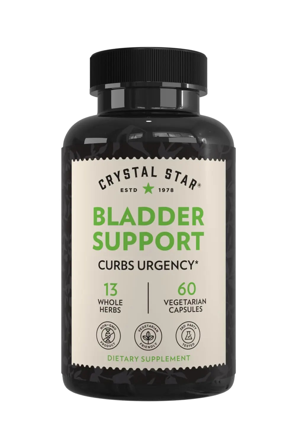 Crystal Star Bladder Support (60 Capsules) – Herbal Supplement for Healthy Bladder Function - Cranberry, Dandelion & Fenugreek - Helps Overactive Bladder and Incontinence - Non-GMO Crystal Star uk supplements
