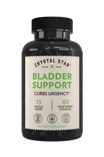 Crystal Star Bladder Support (60 Capsules) – Herbal Supplement for Healthy Bladder Function - Cranberry, Dandelion & Fenugreek - Helps Overactive Bladder and Incontinence - Non-GMO Crystal Star uk supplements