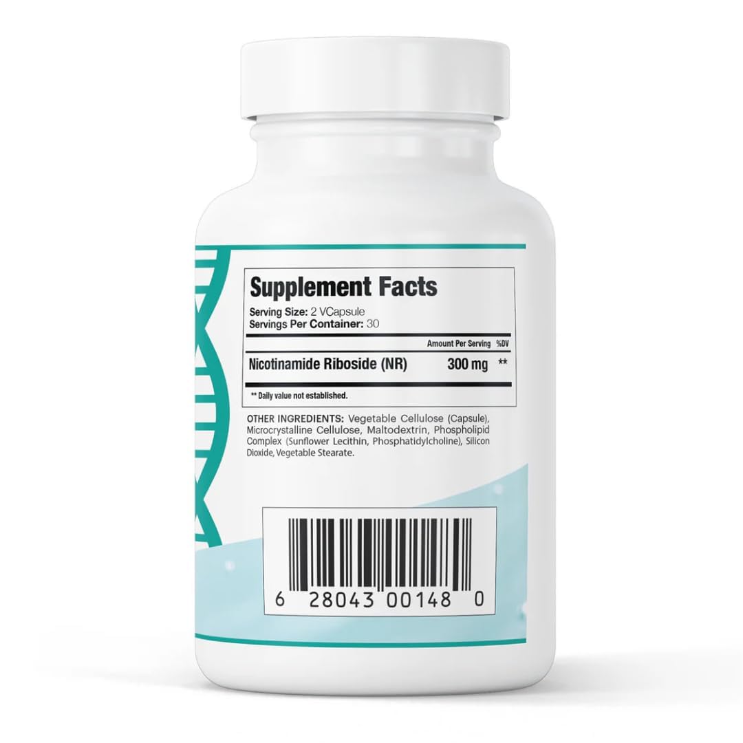 GenuinePurity Liposomal NR 300mg Nicotinamide Riboside Supplement | Advanced NAD Boost for Cellular Energy and Mitochondrial Function | Gluten Free, Vegan, USA Made, Non-GMO | 60 Capsules GenuinePurity uk supplements