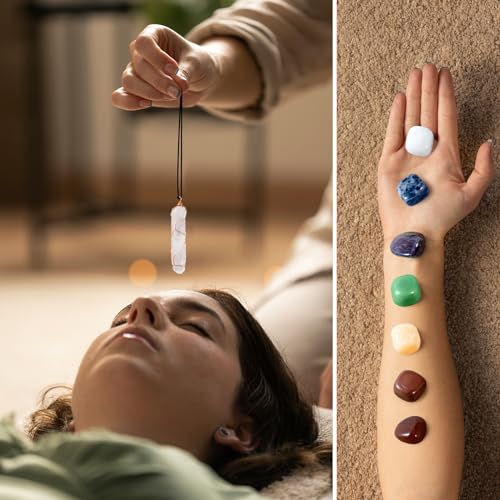 WVIOUOPU Healing Crystals and Chakra Stones Set - 13 Pcs Real Raw Healing Chakra Stones WVIOUOPU uk supplements