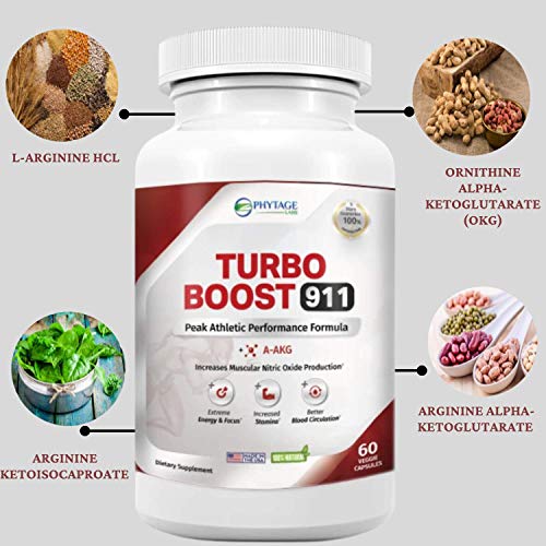 Phytage Labs Turbo Boost 911 Nitric Oxide Booster, Circulation, Energy Boost, Mental Focus Phytage Labs uk supplements