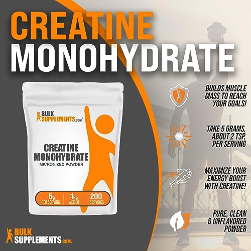 BulkSupplements Micronized Creatine Monohydrate Powder (1 kilogram) BULKSUPPLEMENTS.COM uk supplements