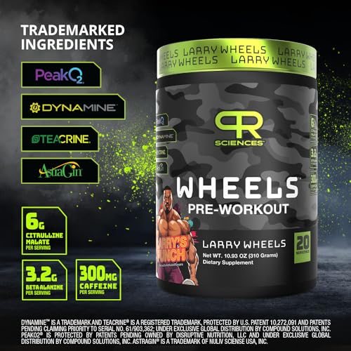 Larry Wheels' Pre Workout - Energy Drink Powder - Pre Workout Powder for Men & Women PR Sciences uk supplements