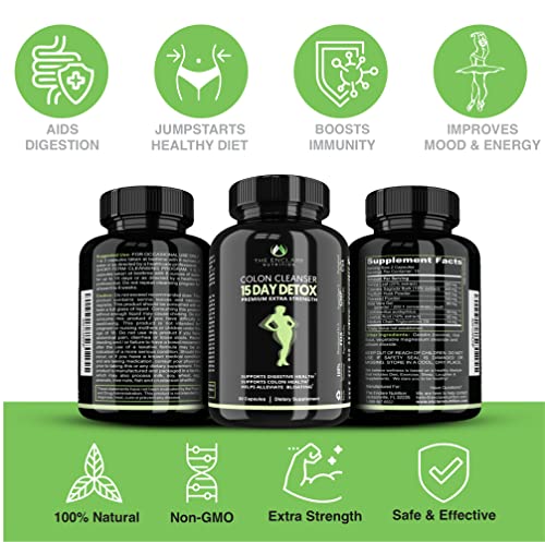 Colon Cleanser Detox. Premium 15 Day Fast-Acting Detox Cleanse Diet Pills, Probiotic THE ENCLARE NUTRITION uk supplements