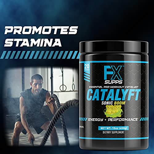 FX Supps Catalyft Pre-Workout Powder Drink for Men & Women, Sonic Boom | Dietary FXSUPPS uk supplements