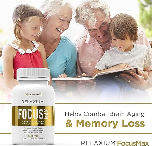 Relaxium FocusMax, Brain & Focus Health Supplement, Proven Concentration Relaxium uk supplements
