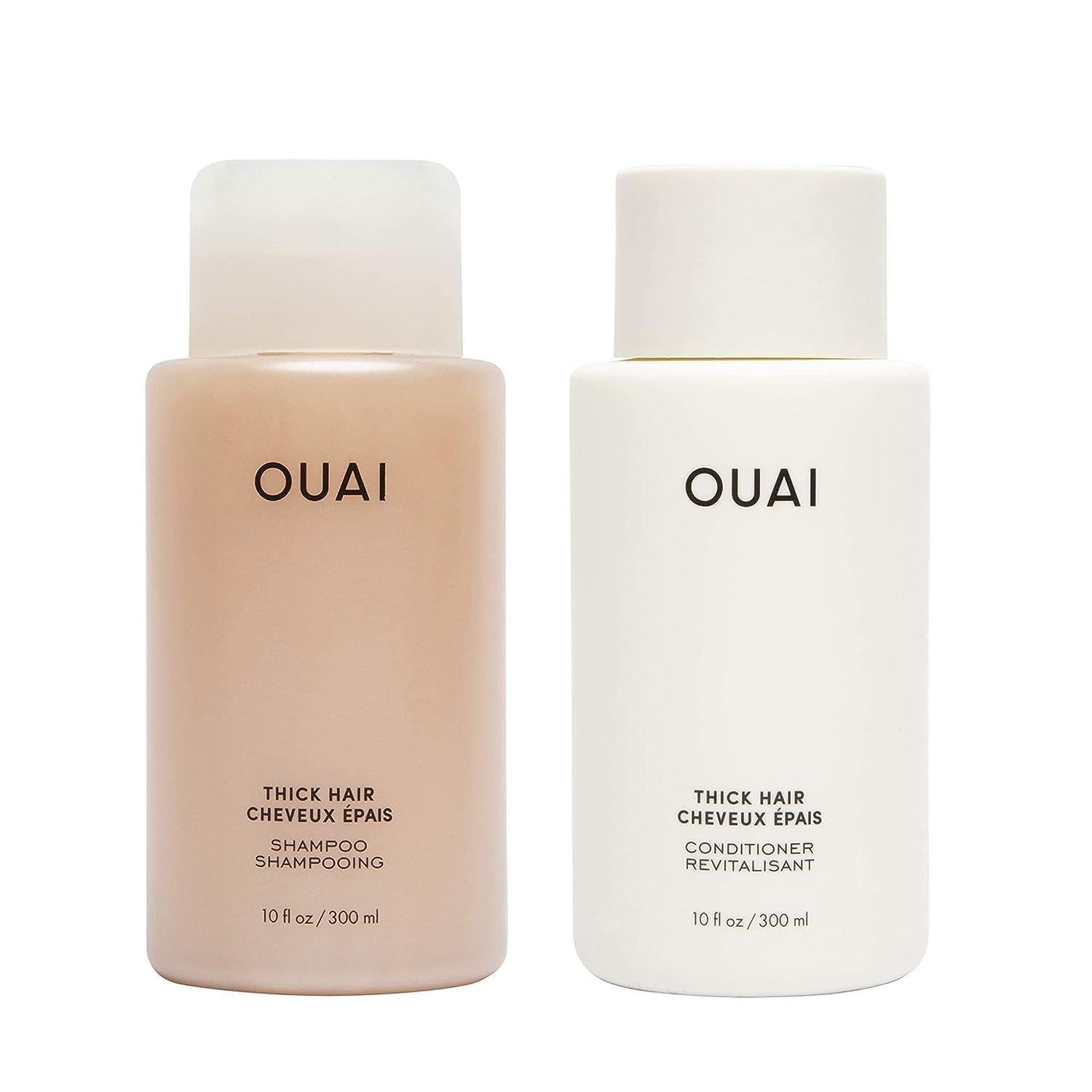 OUAI Thick Hair Shampoo and Conditioner Set - Sulfate Free Shampoo and Conditioner for Thick Hair Care - Moisturizes, Strengthens & Fights Frizz - Made with Keratin & Shea Butter (10 Fl Oz) OUAI uk supplements