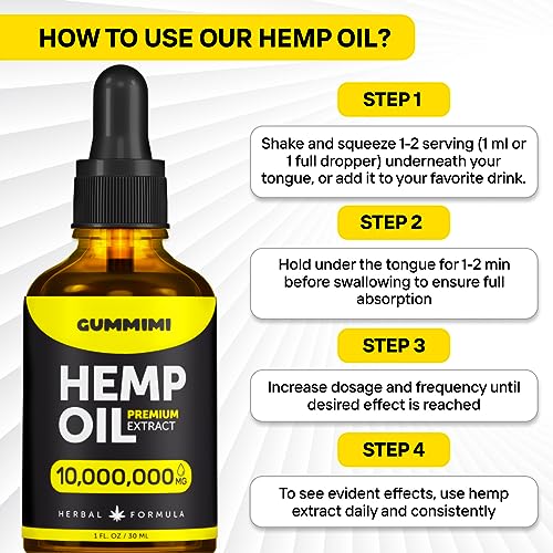 GummiMi Оrganic Hеmp Oil 10 000 000 mg - Natural Drops - Rich in Vitamins B, C, E GummiMi uk supplements