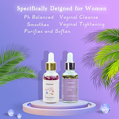 2 Packs Yoni Oil for Women, All Natural Feminine Oil Intimate Deodorant for Women, Remove Odor, Ph Balanced yonisayo uk supplements