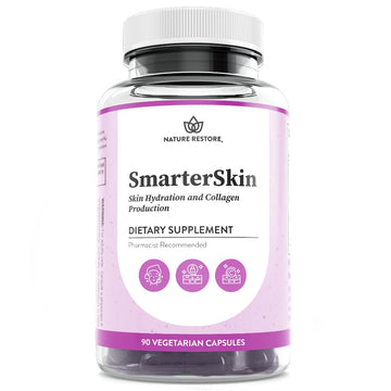 Smarter Skin, Nourishing Skin Health Within, Triple Combination of Polypodium Leucotomos Extract, FloraGLO, Verbasnol, 60 Vegan Capsules Nature Restore uk supplements