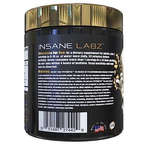 Insane Labz Psychotic Gold, High Stimulant Pre Workout Powder, Extreme Lasting Energy Insane Labz uk supplements