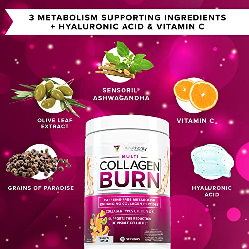 Hydrolyzed Collagen Peptides Powder for Women - Slimming Multi Collagen Burn Ultimate Vitauthority uk supplements
