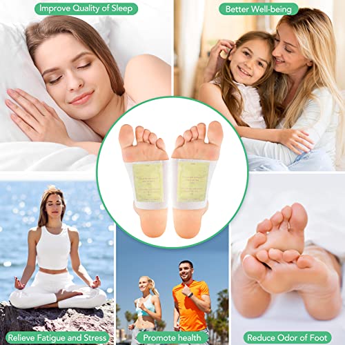 Foot Pads maguja 100Pcs Deep Cleansing Foot Pads for Stress Relief | Better Sleep | Foot Care maguja uk supplements