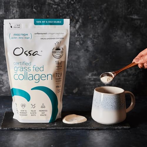 Ossa Certified Grassfed Collagen Peptides Powder-Supplement for Joint, Gut, Hair, Skin & Nails Ossa uk supplements